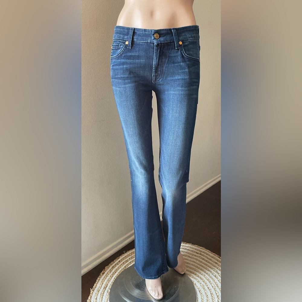 NWT Women’s 7 For All Mankind Jeans Kimmie Bootcut Dark Blue SZ 27